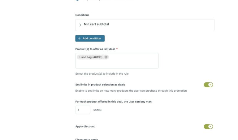 Checkout - Last deal