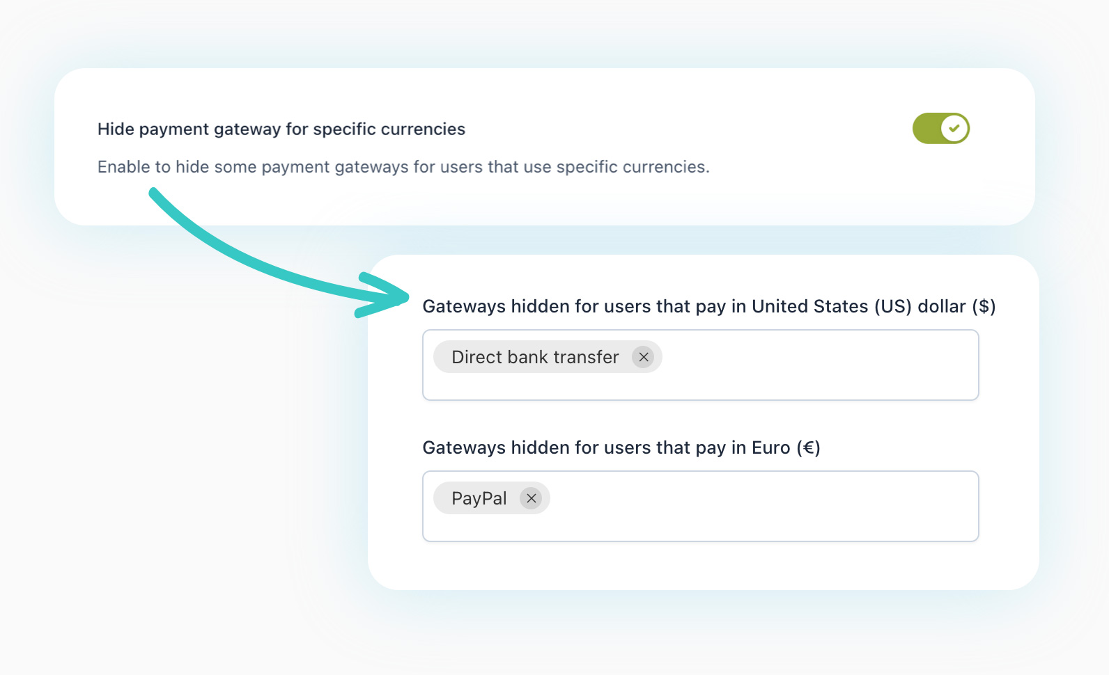 Disable gateways