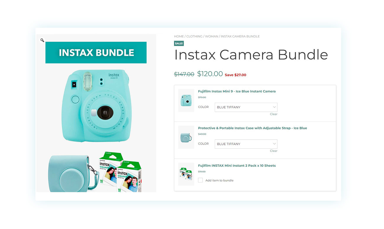 Bundle product page