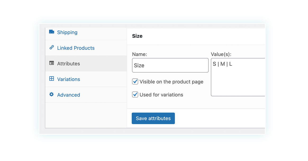 Size values