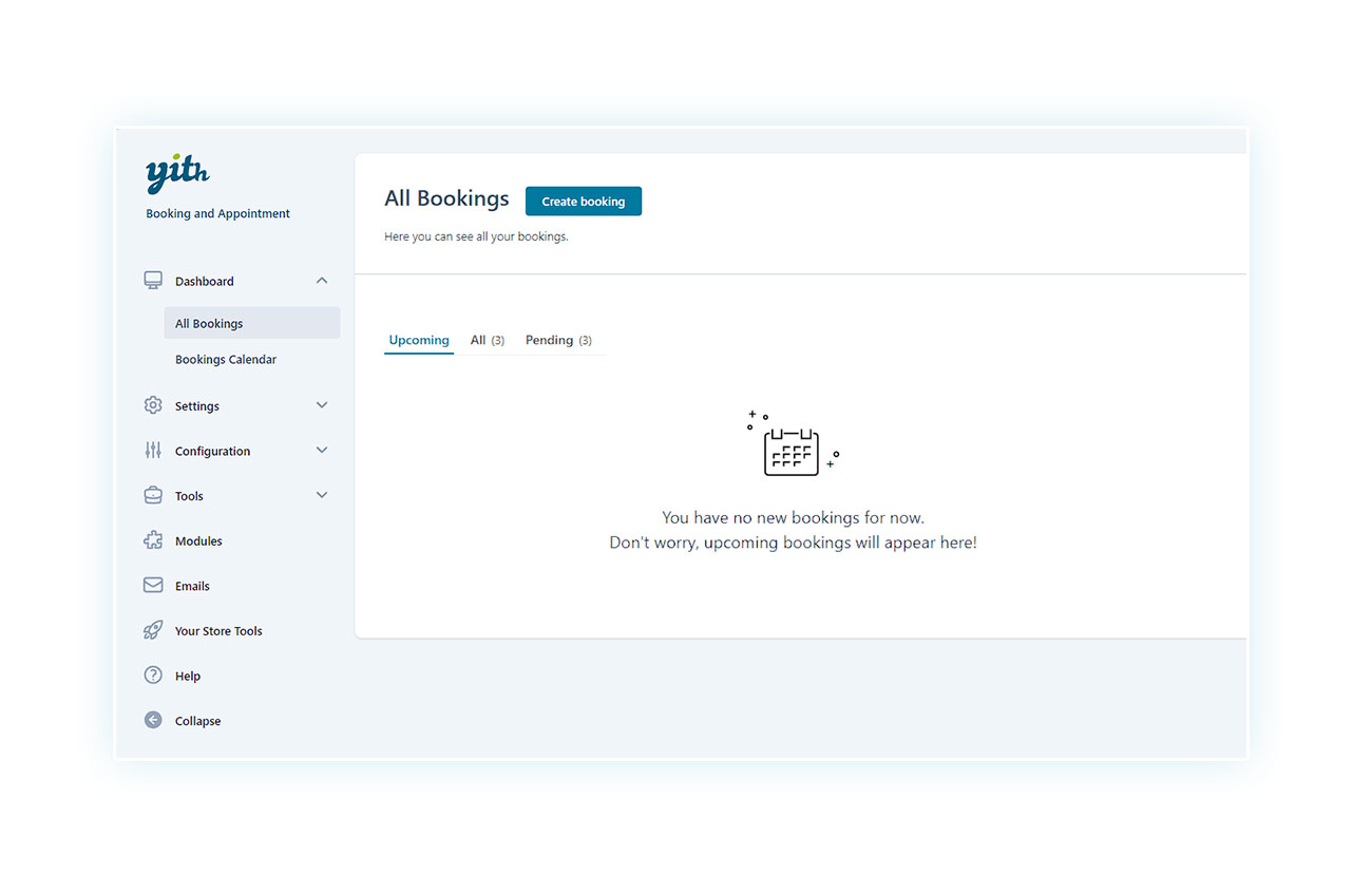 Booking & Appointment plugin control panel