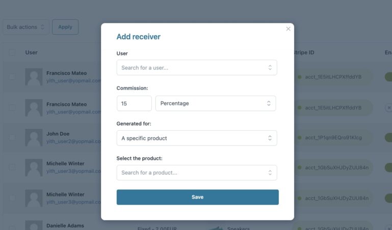 Add receiver