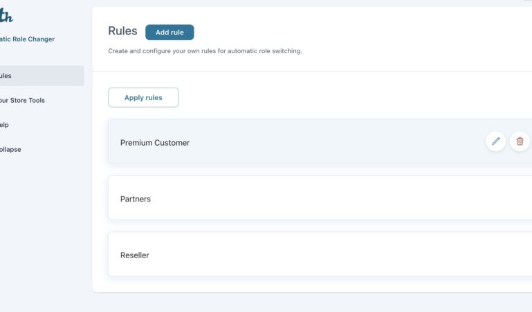 Rules tab