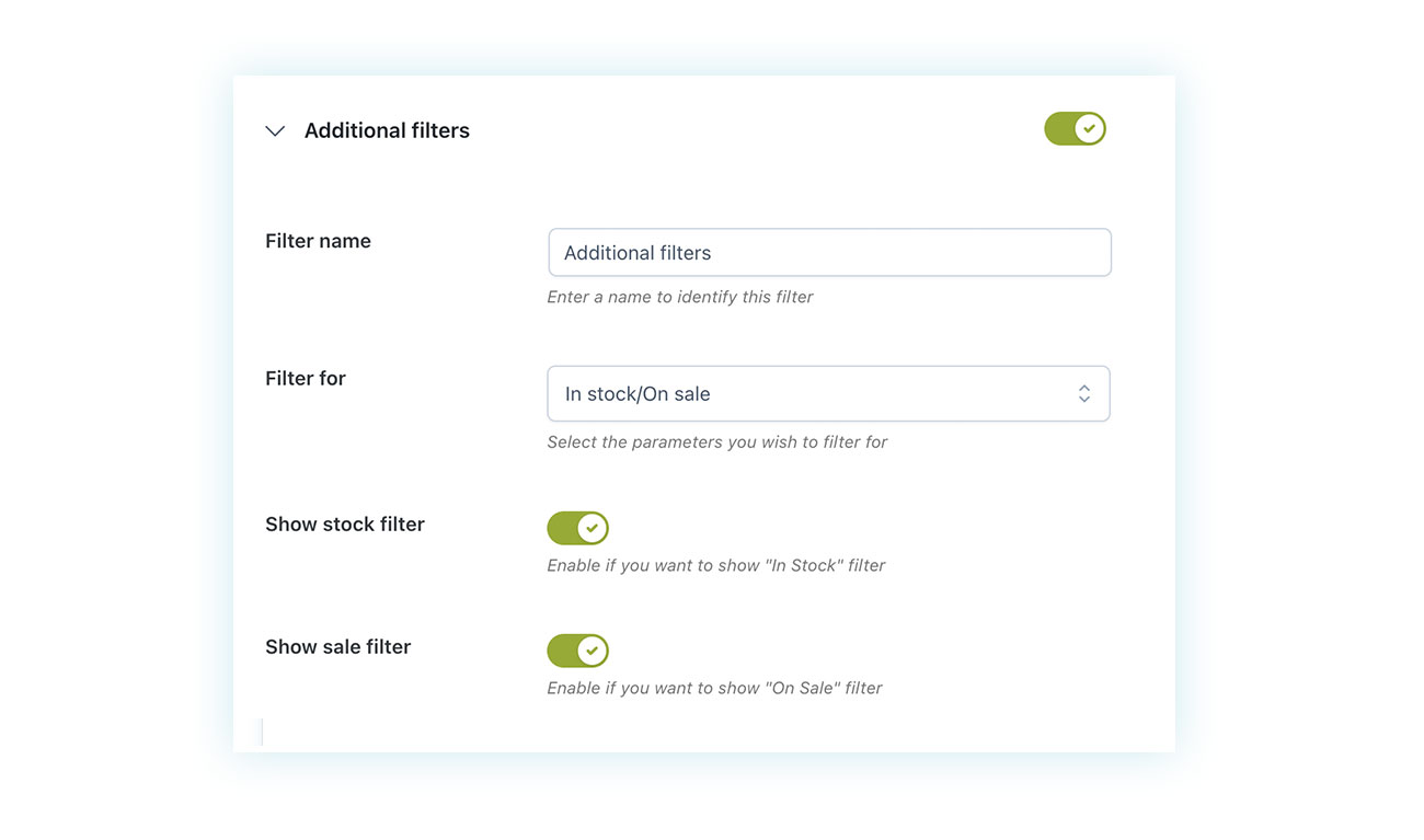Filter activation