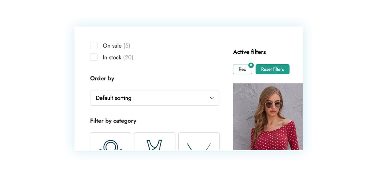Filter showing the numerical value according to the filter