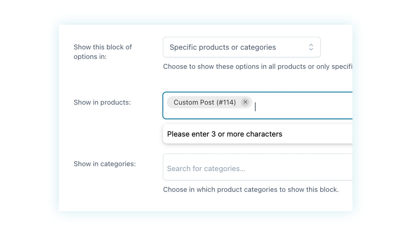 Product selection