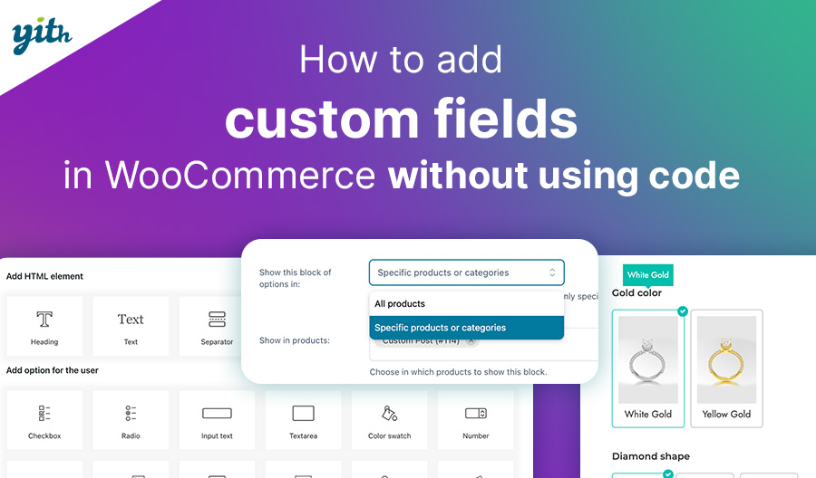 How to add custom fields in WooCommerce without using code