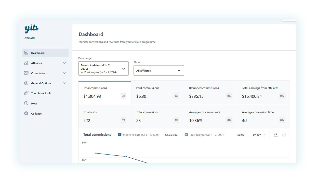 Plugin control panel