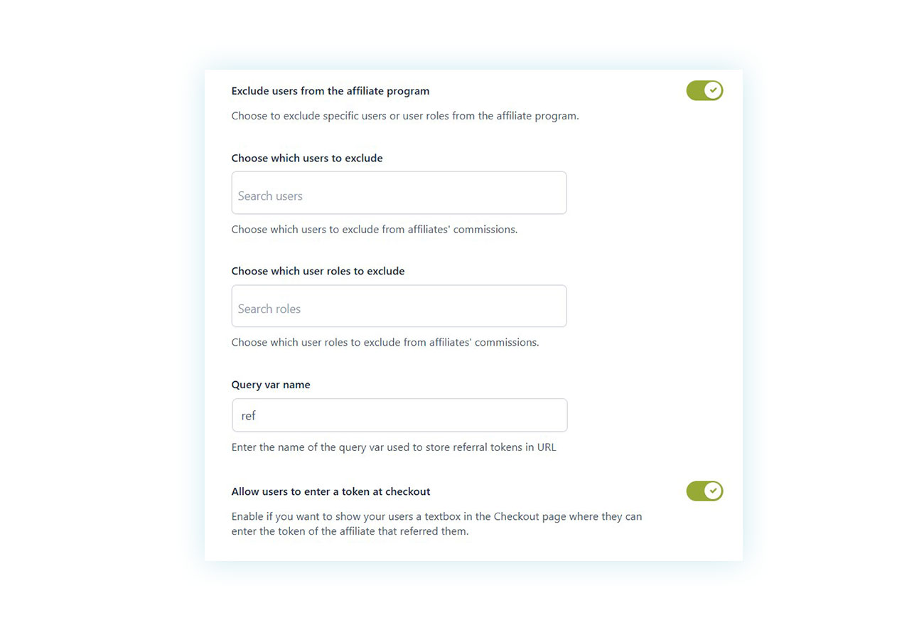 User exclusion