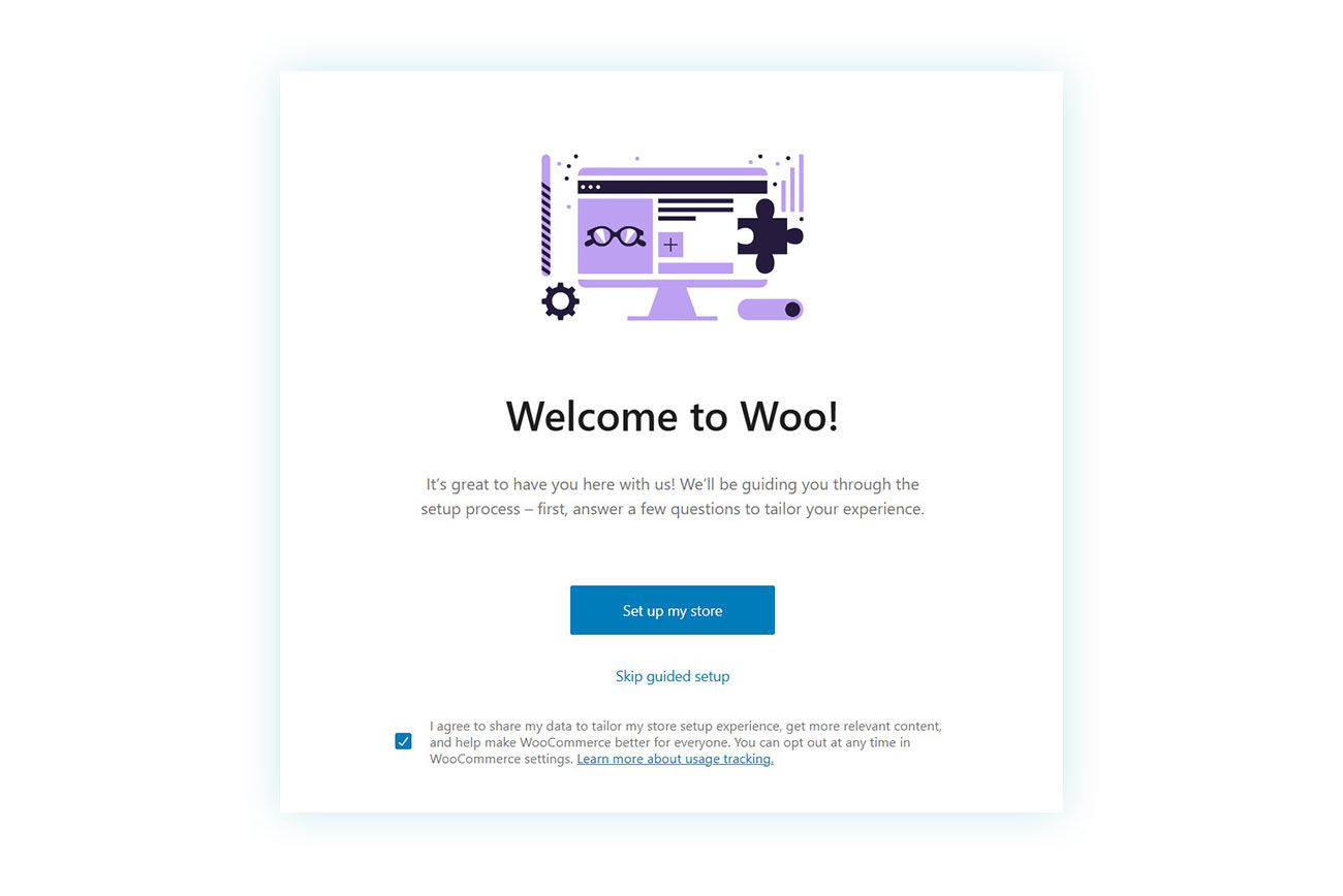 Welcome screen