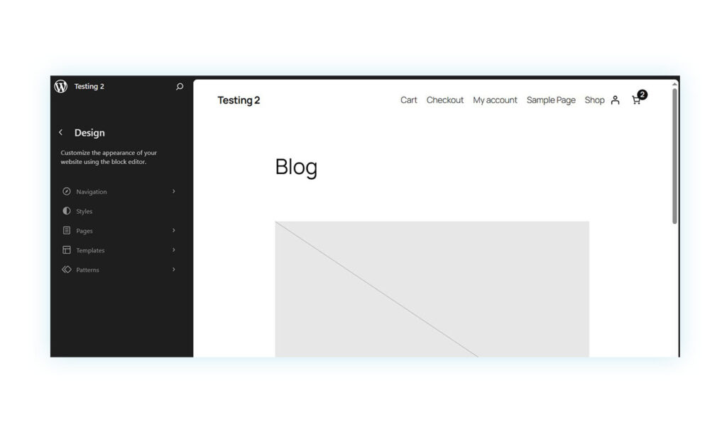 Site editor