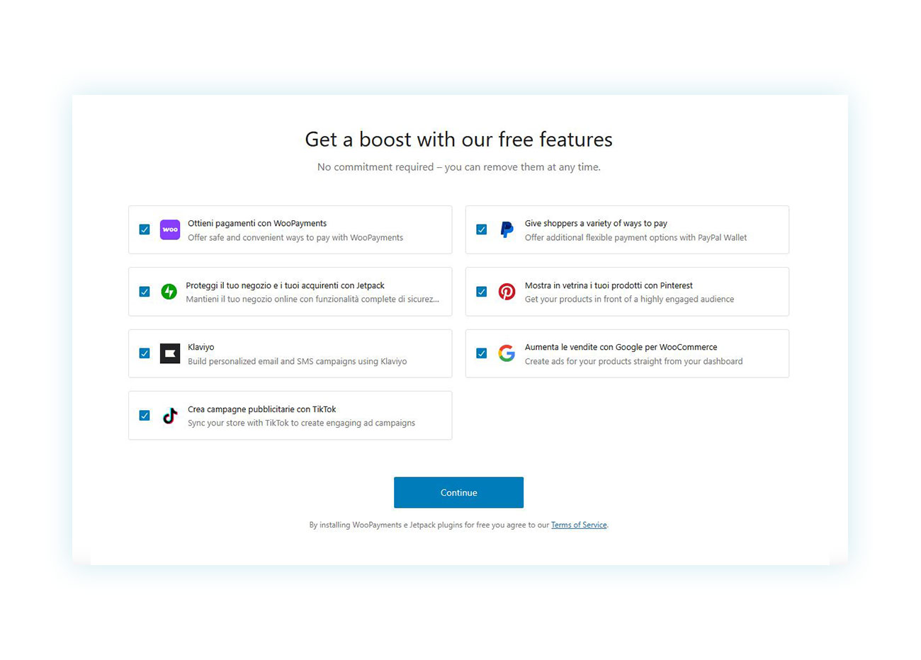 Additional features