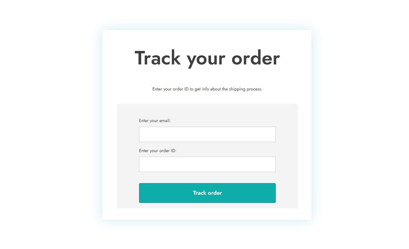 Order tracking