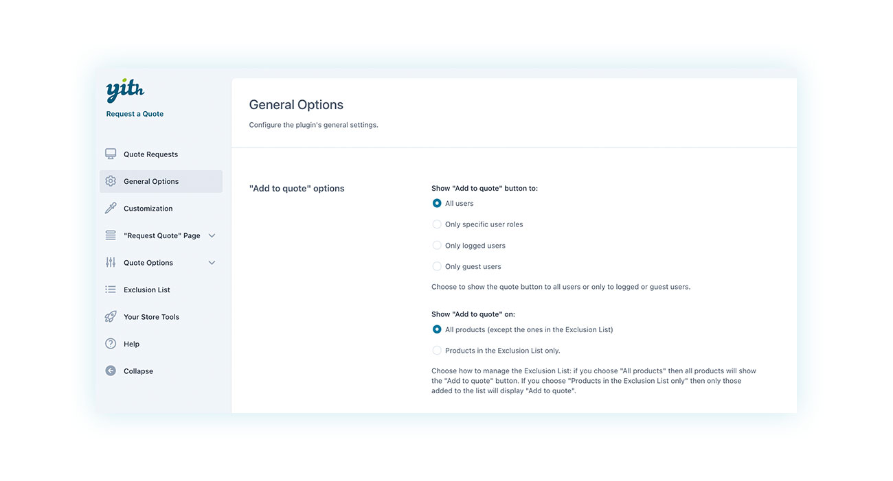 Quote options