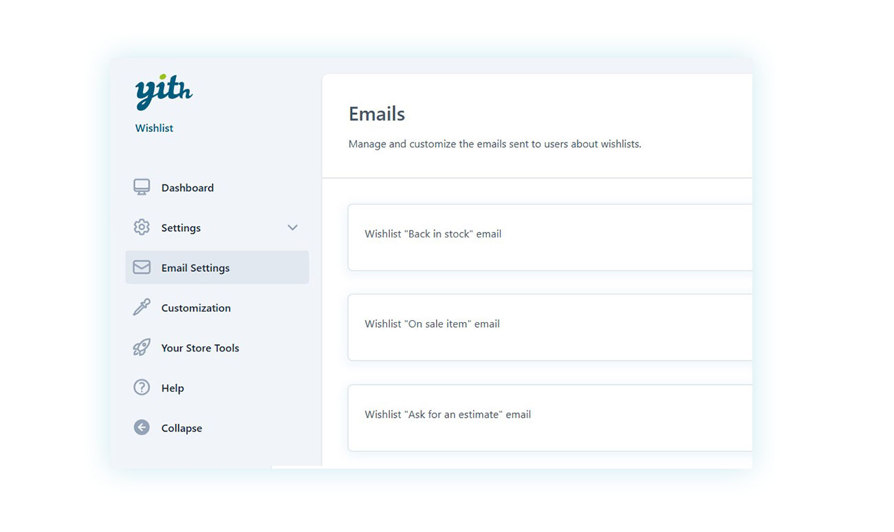 Email settings