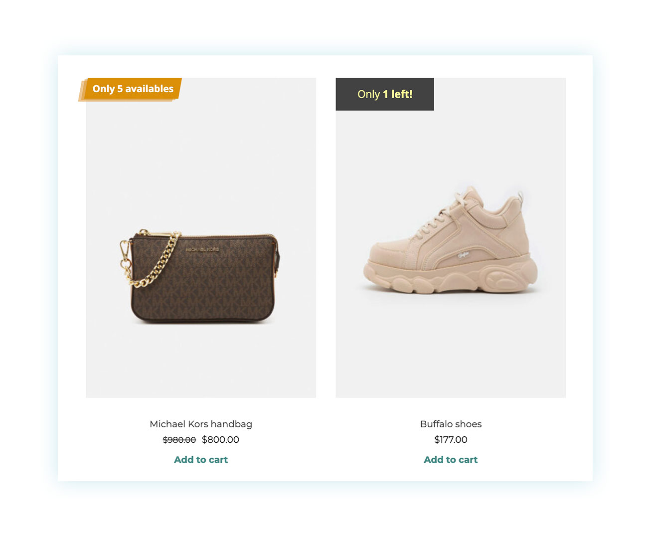 Badges for a limited number of products