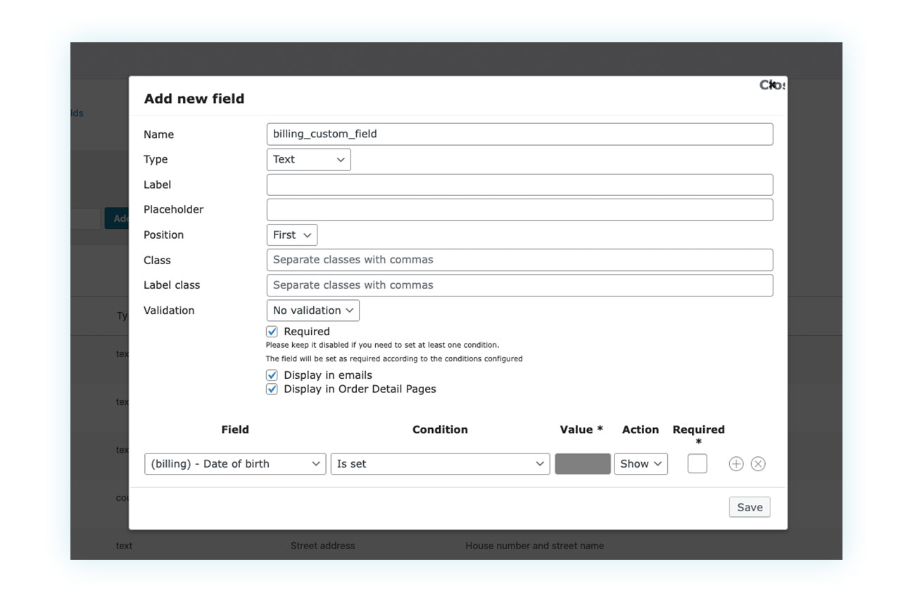 Adding a custom field