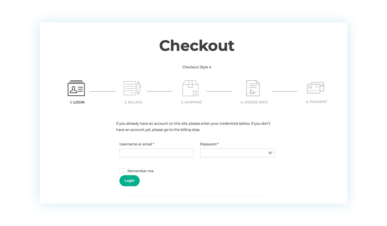 Checkout split into multiple pages